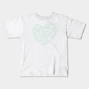 Abstract Heart Mint Kids T-Shirt